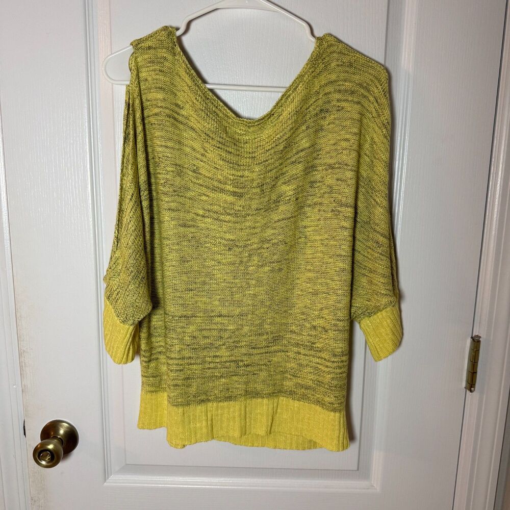 L Acid Green Charteuse Soft Lightweight Fall Knit Sweater Women’s Boho Trendy Fa
